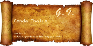 Genda Ibolya névjegykártya
